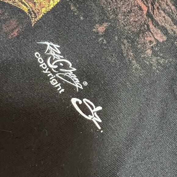 NWT VTG Y2K AOP All Over Print Rock Chang Joker Skull Glows In Dark Mens Sz XL - Picture 7 of 8